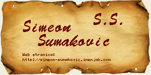 Simeon Šumaković vizit kartica